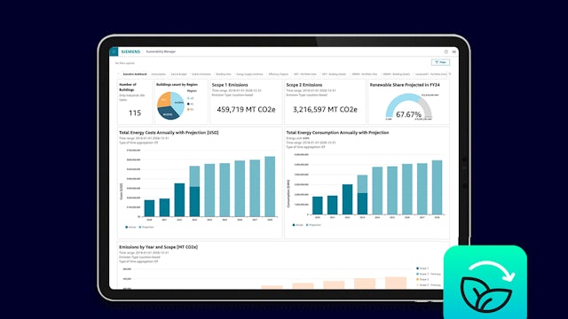 Sustainability manager tablet. 
