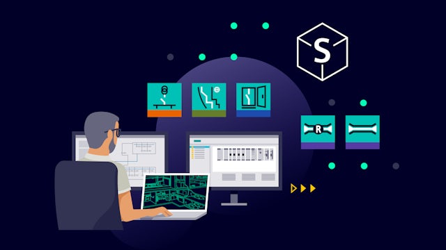 A software interface displaying a feature of Simaris electrical planning software with a blue and white color scheme.