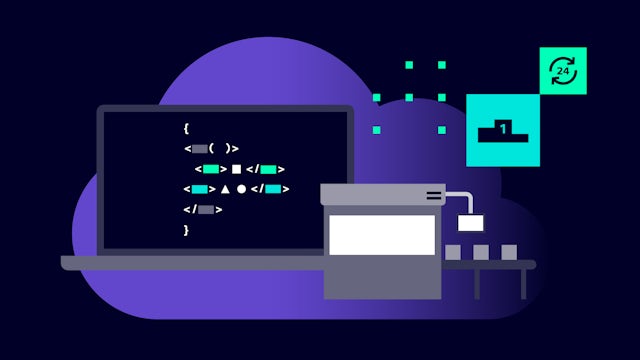 A person is standing in front of a large screen displaying a graph with a line connecting data points.