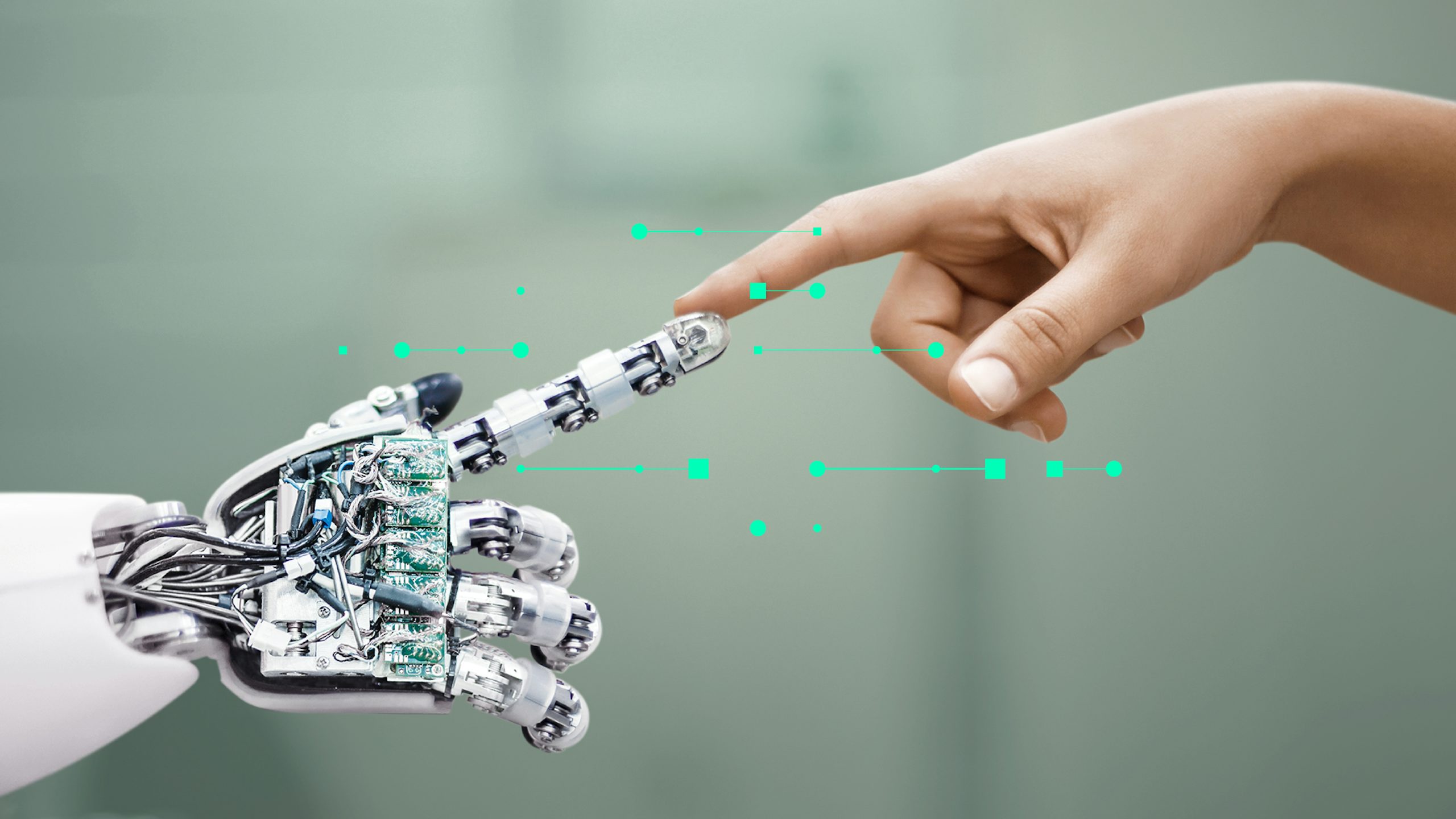 Person in black shirt standing against white wall with black border, holding a dark object.