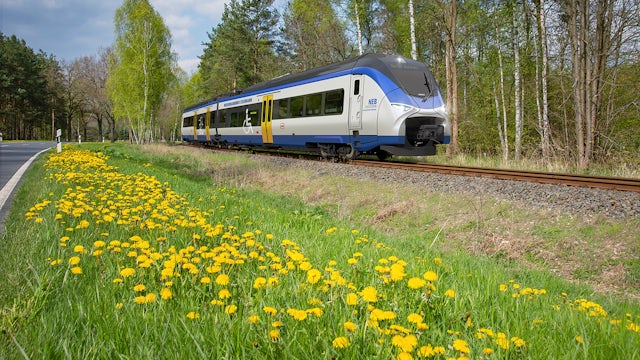 Train on a railroad track