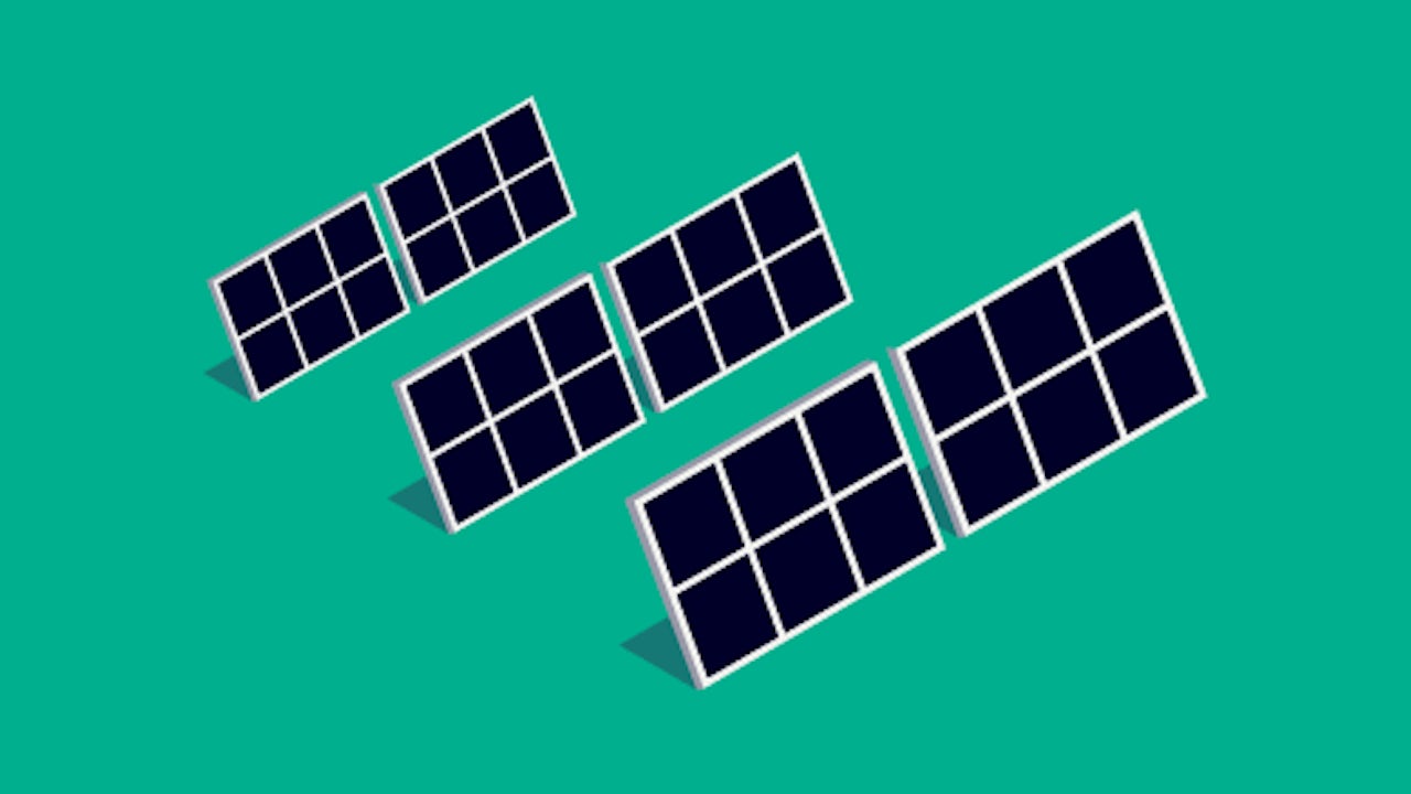 Illustration of solar panels.
