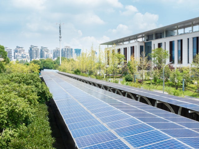Solar panels outdoors