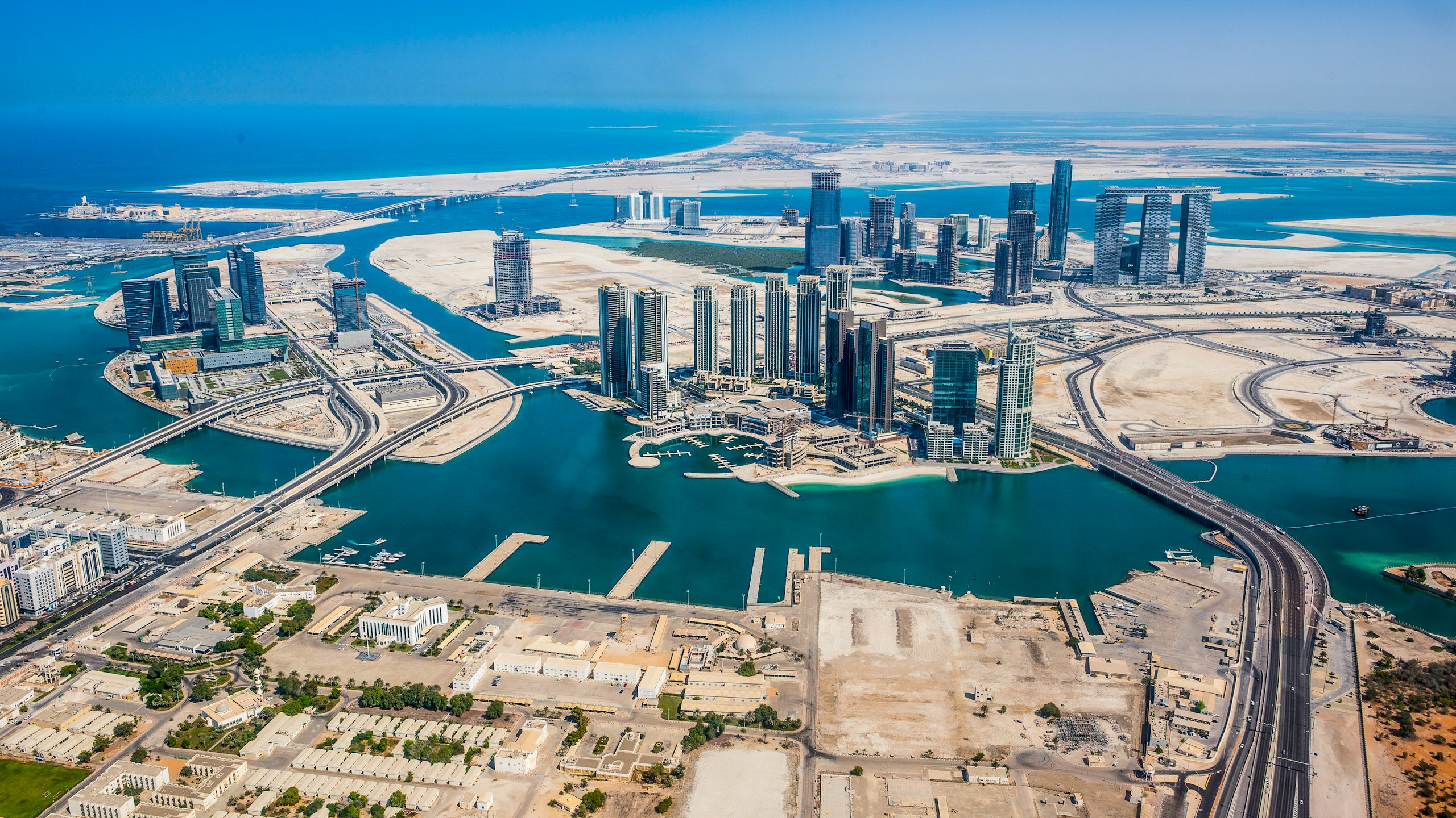 Aerial view of Abu Dhabi.