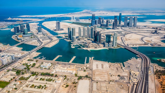 Aerial view of Abu Dhabi.