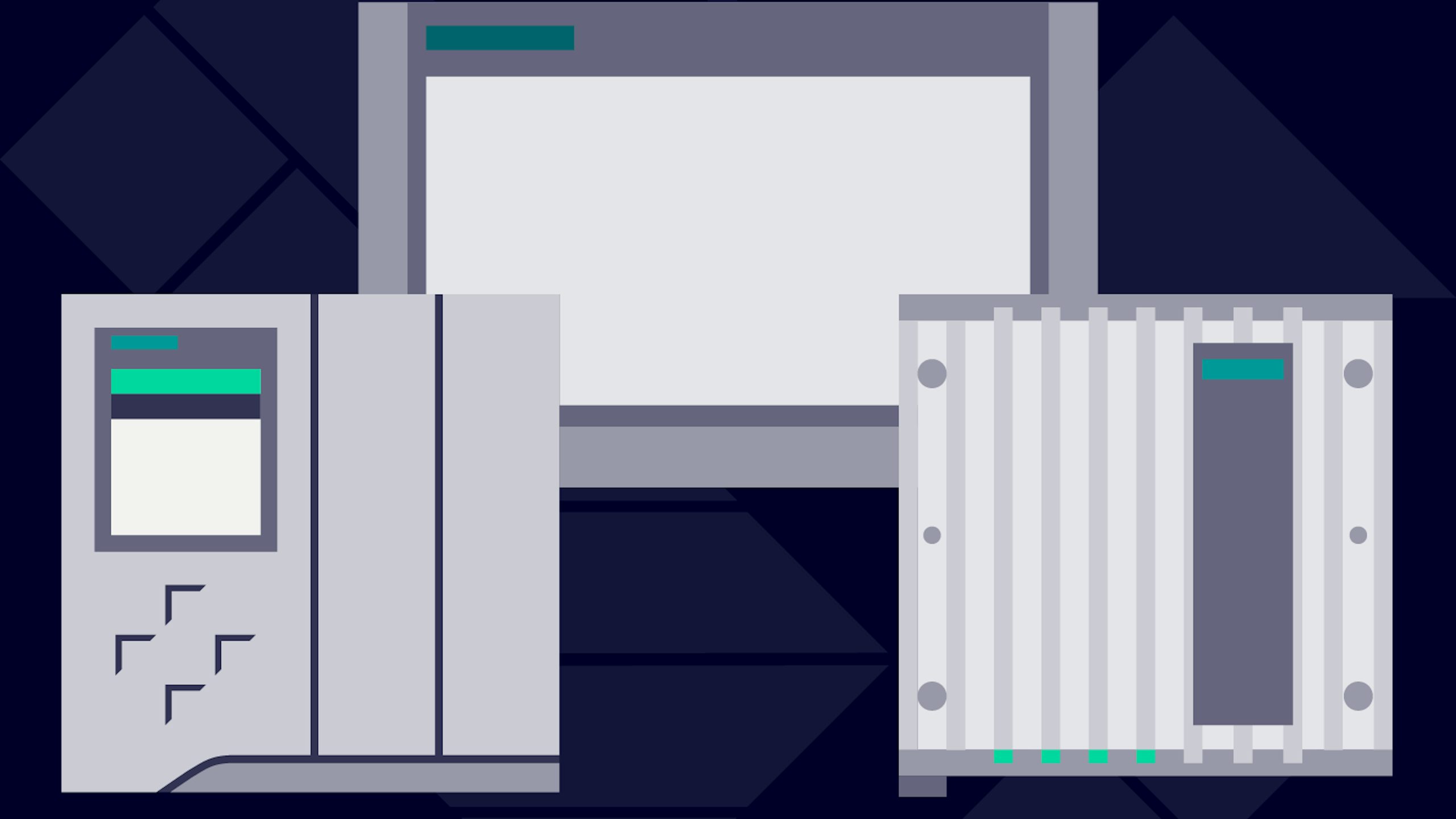 Industrial edge devices icon.