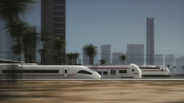 Several trains in Egypt in city