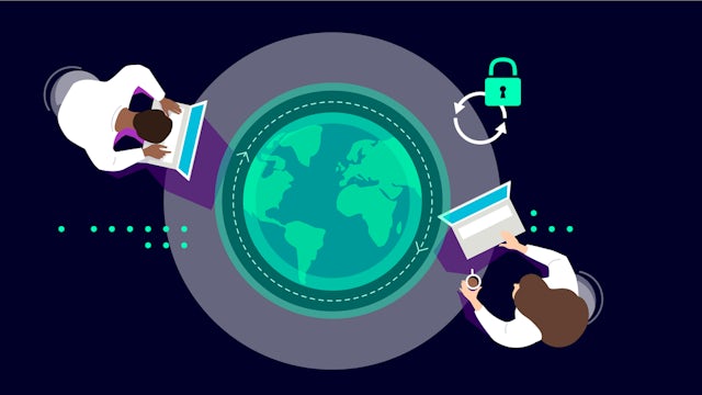 Hands holding interconnected hexagonal puzzle pieces representing supply chain resilience