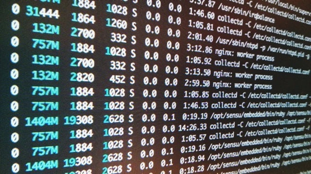 Close up of numbers on a digital screen.