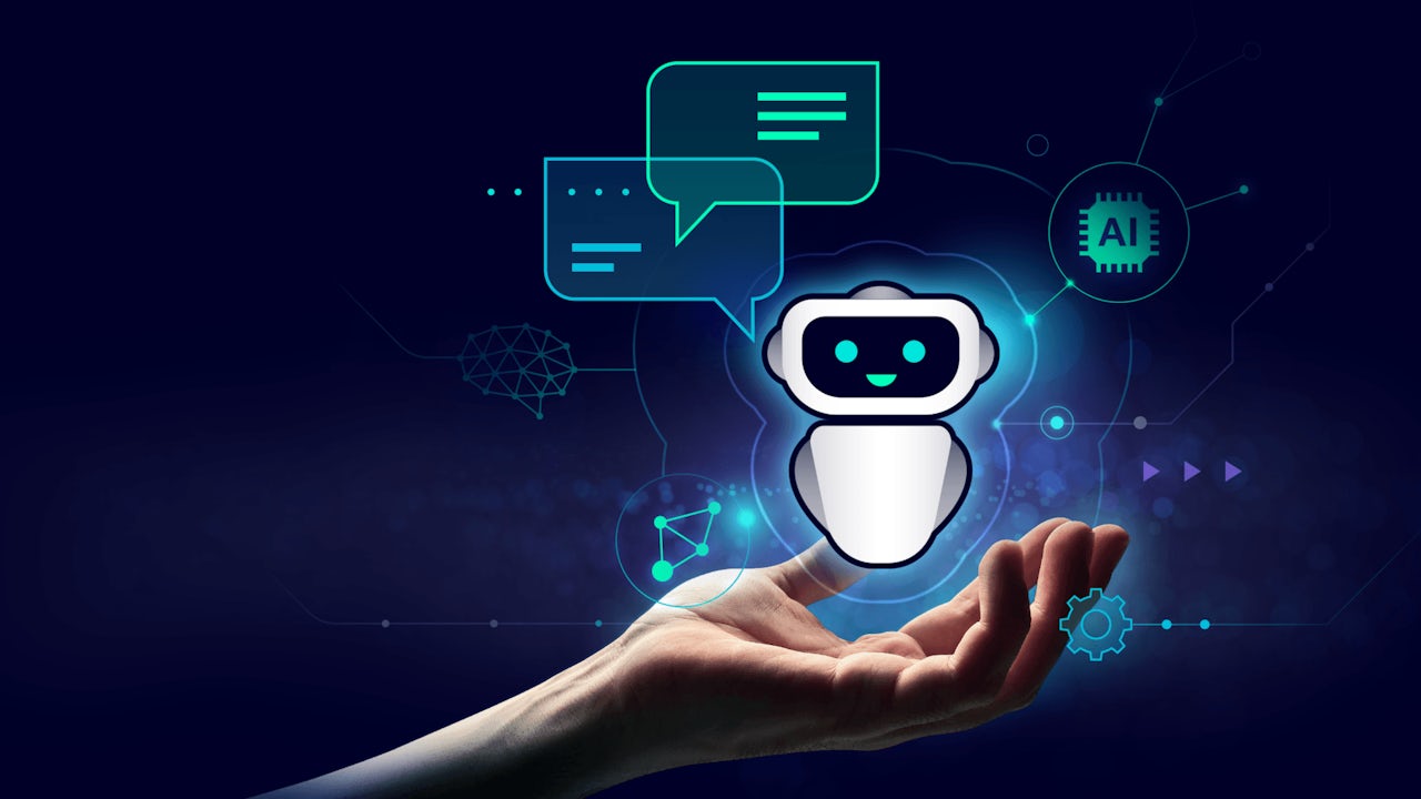 Hand holding a smartphone displaying the GitHub Copilot logo