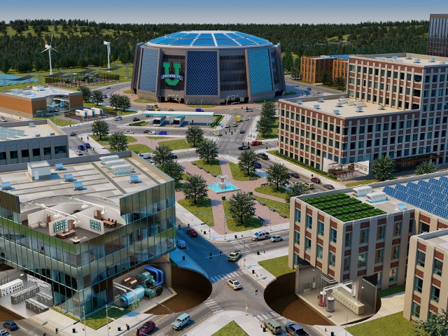 3D render of a campus facility