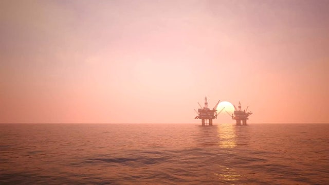 Digital process twin of offshore oil rigs with GROMS monitoring system interface and data visualization