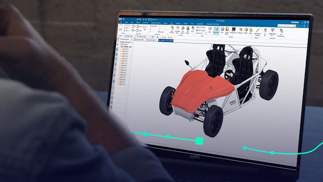 CAD design of a vehicle component for efficient 3D-printing