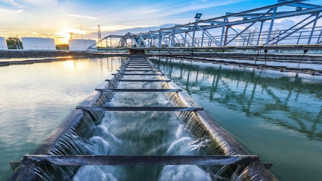 Clean water plant with machines to increase energy efficiency.