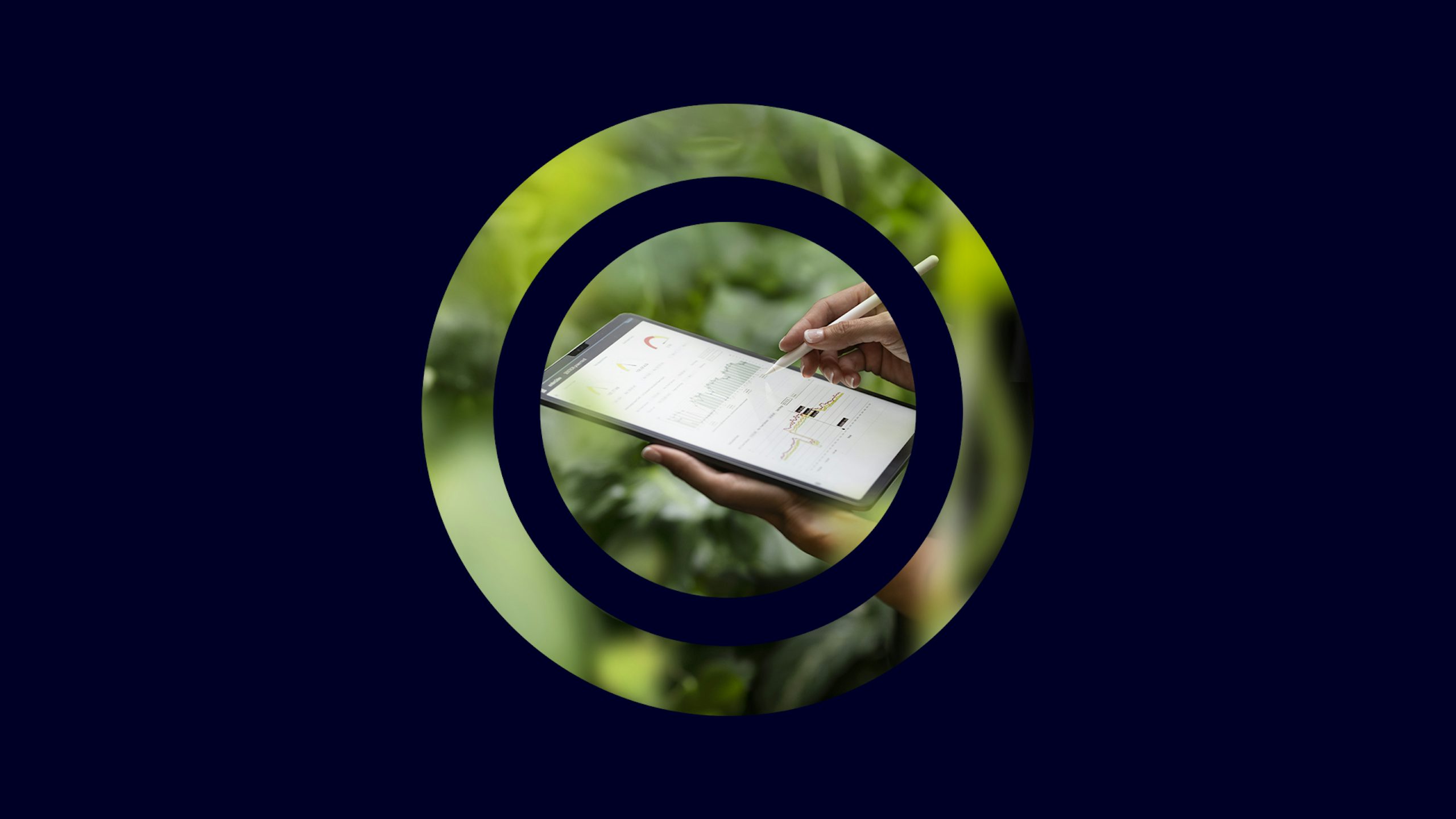 Image of a person using an tablet.