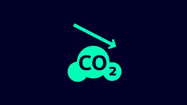 Decarbonization icon.
