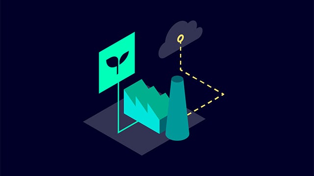Illustration of carbon footprint.