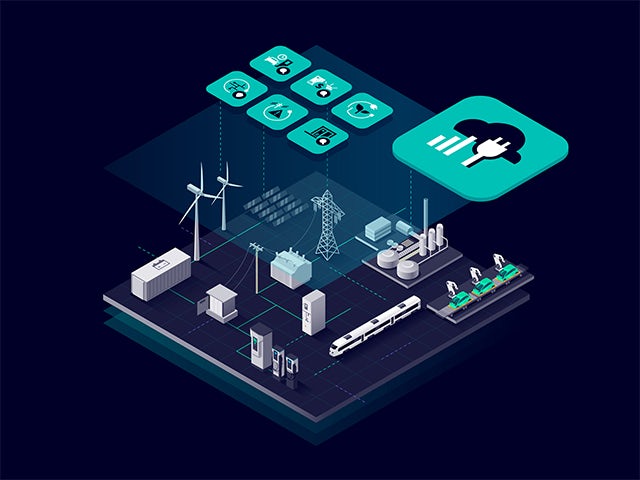 An illustration representing electric power.