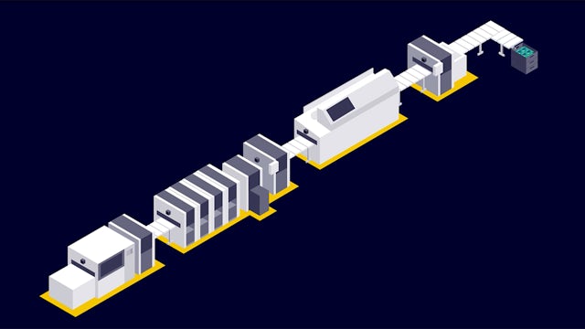 A diagram showing the integration of electronics, IT, and OT solutions with a central hub.