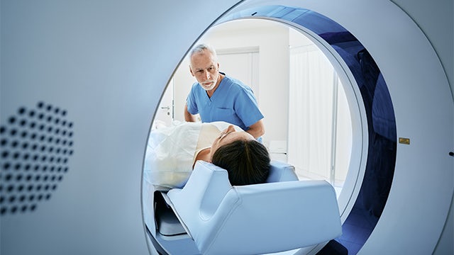 A webinar on green radiology is being advertised with a green background and a person in a white coat.