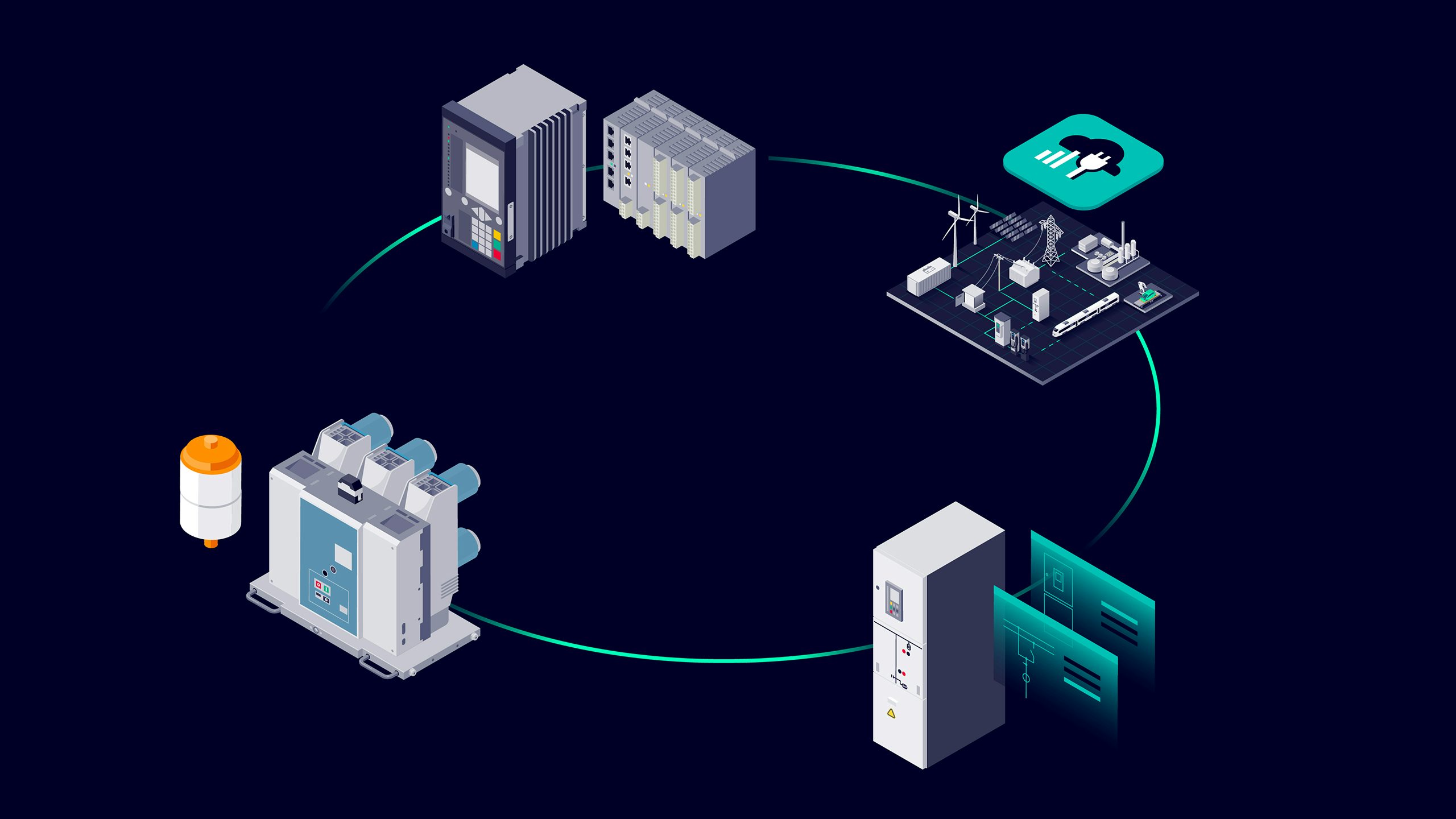 A graphic showing a grid with various icons and text related to a partner finder program.