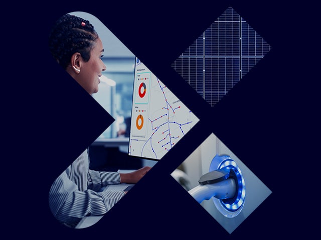 A promotional image for Gridscale X, featuring a grid-like pattern with a focus on the product's shape and insights.