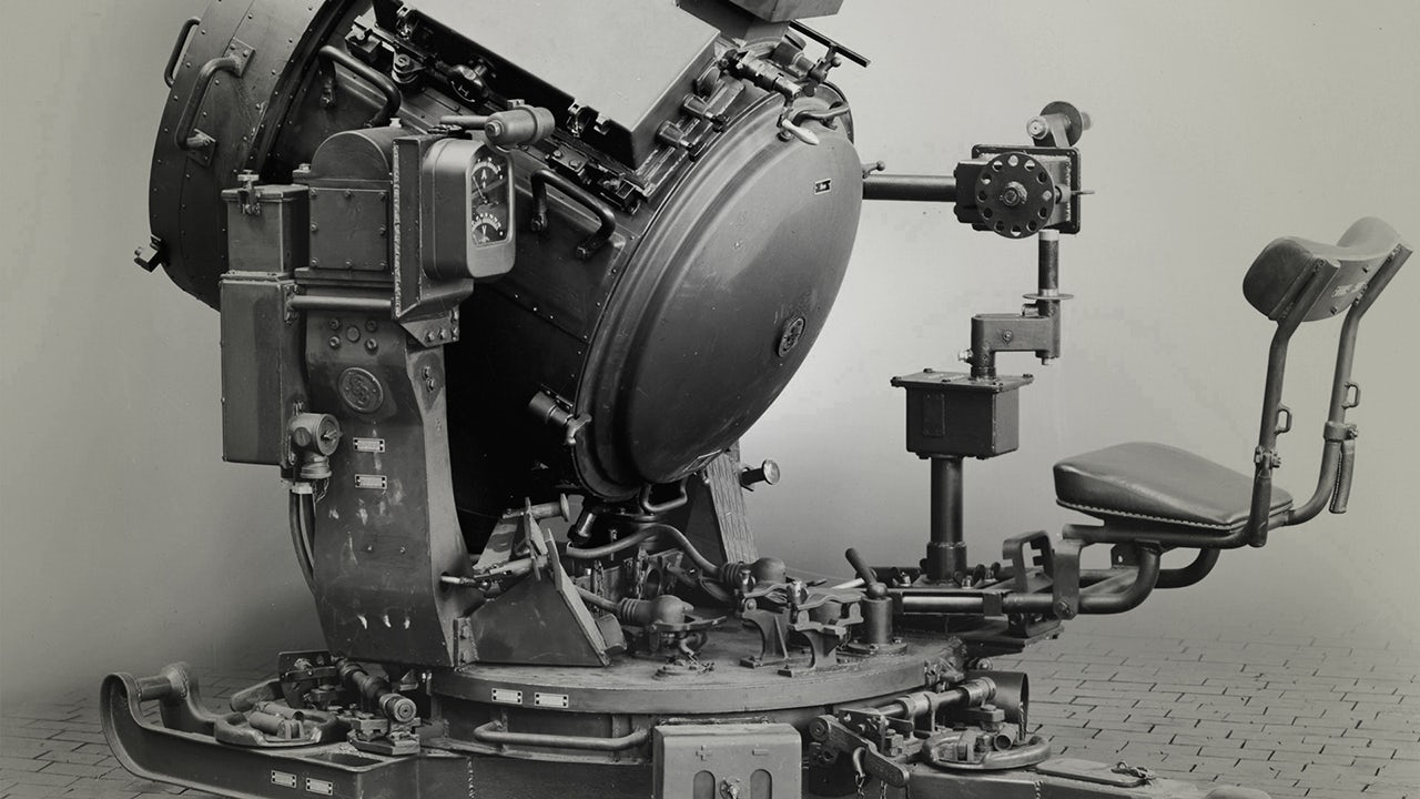 Anti-aircraft searchlight, 1940.</br>