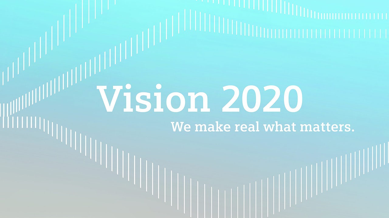 Key visual for the Vision 2020 strategic program, 2014.</br>