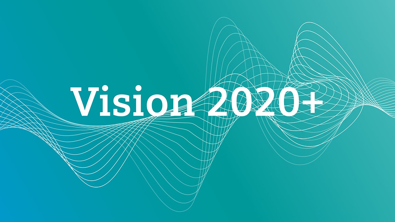 Key visual for the Vision 2020+ strategic program, 2018.