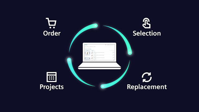 An image of a digital tool interface for HVAC system integration with various icons and buttons.