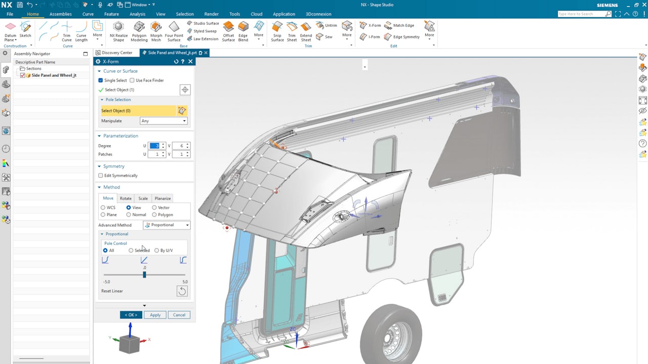 In the area of surface modelling and freeform surfaces, Hymer works with Siemens NX. (Copyright: Hymer GmbH & Co. KG.