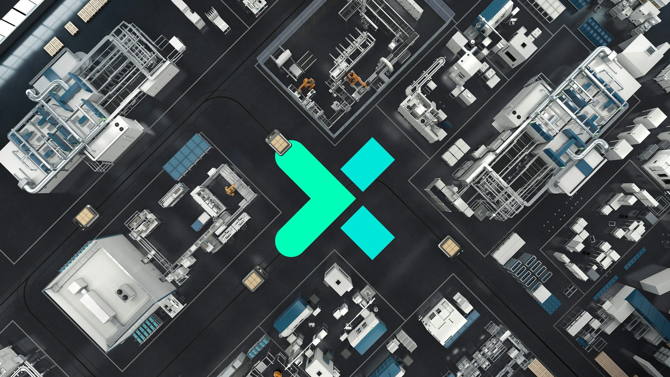 A Siemens advertisement featuring a modern industrial setting with a focus on industrial operations.