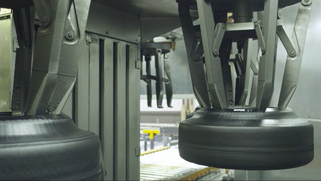 Tire manufacturing assembly line.