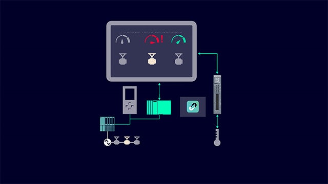 Valve temperature data visualization in machine