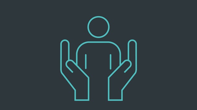 Person using laptop with holographic interface displaying charts and graphs