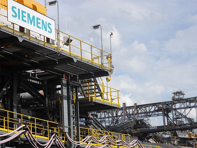 Siemens equipment at a mining site.