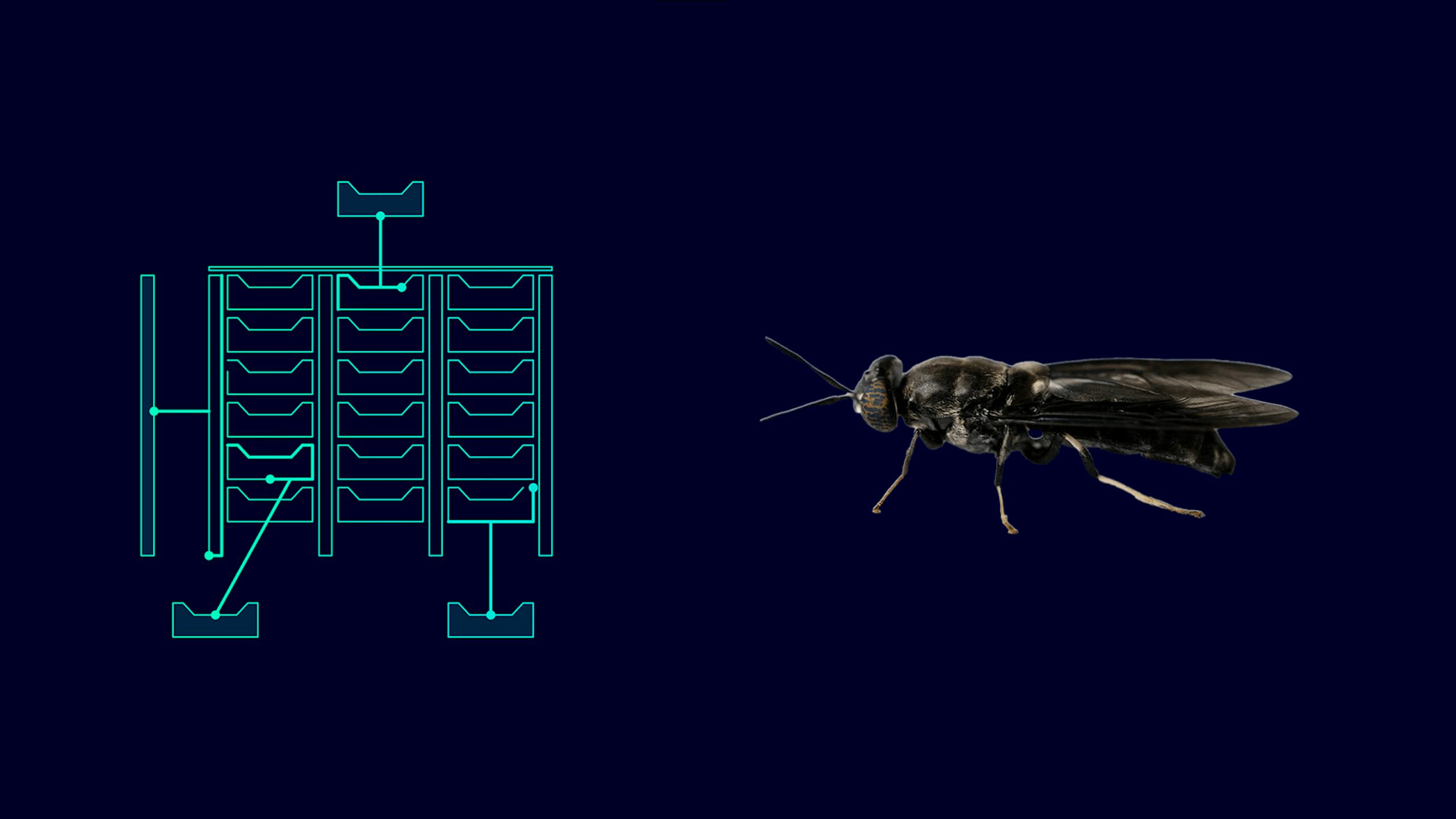 A promotional image for Siemens featuring a futuristic, sleek design with a prominent logo and a tagline.