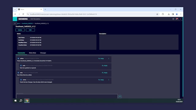 Example of a customized workflow in Gridscale X Network Model Manager.