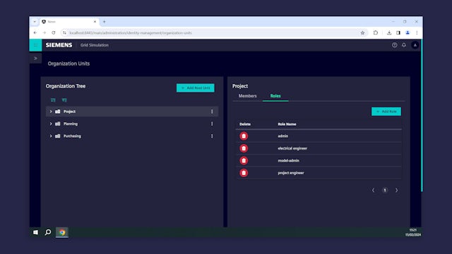 Examples of organization units within Gridscale X Network Model Manager.