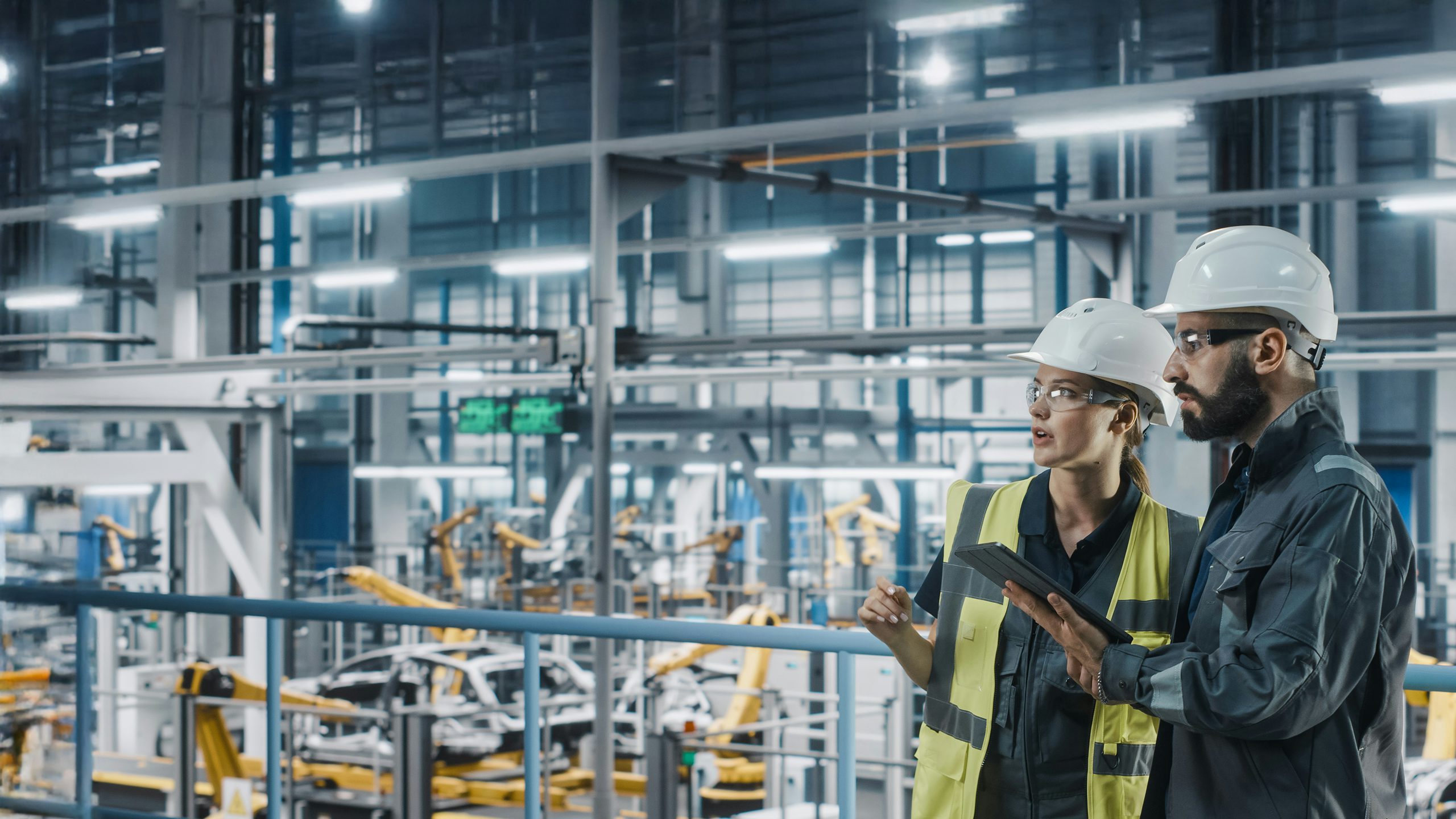 A visual representation of a new manufacturing era focusing on energy efficiency and low carbon emissions.