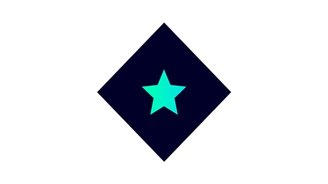 Two interlocking puzzle pieces forming a star shape