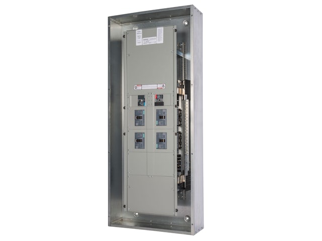 A Siemens electrical panelboard with various switches and indicators. 