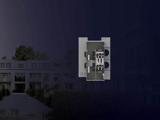 A visual representation of a power module with a key visual design.