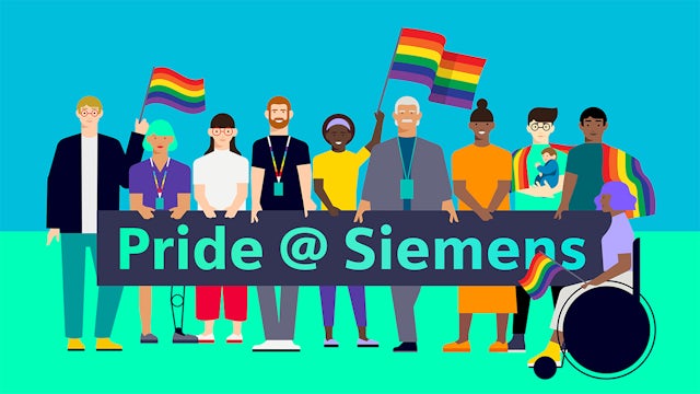 A person wearing a rainbow-colored cape stands proudly with their fist raised in the air.