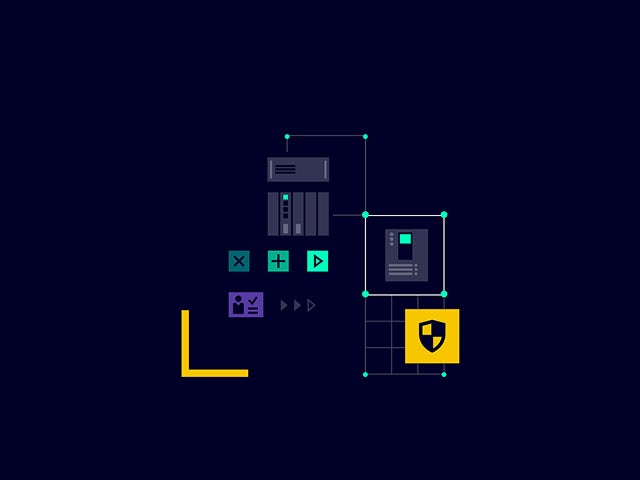 Person working on laptop with padlock icon overlay, representing cybersecurity