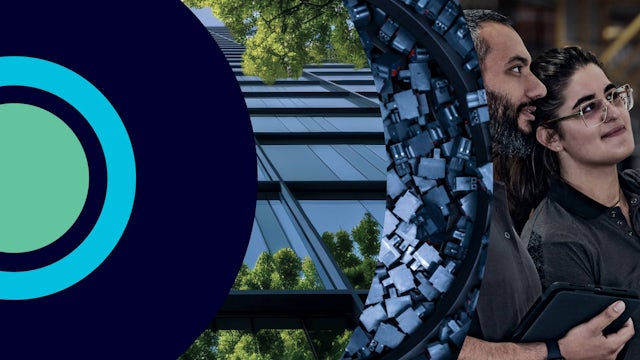 Two people are examining something off-screen, looking satisfied with the result.