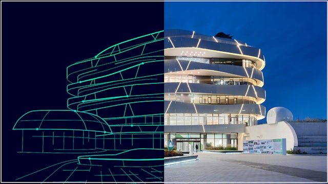 AI-powered infrastructure visualization for China and DACH regions with modern architectural design elements