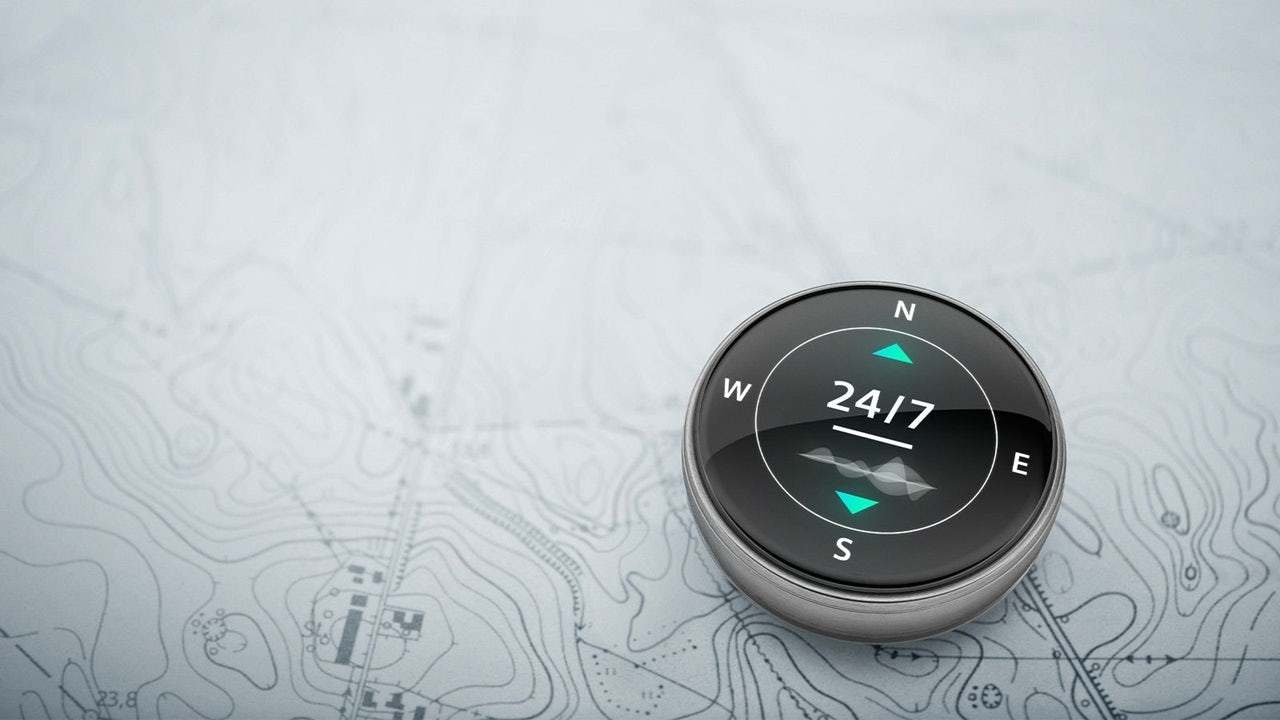 Image of a digital compass.