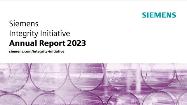 Snippet of the Siemens Integrity Initiative – Annual Report 2023.