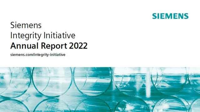 Snippet of the Siemens Integrity Initiative – Annual Report 2022.